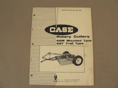 Case Rotary Cutters 66M 66T Parts Catalog Service Repair List 1964 No 843 - Image 1 of 2