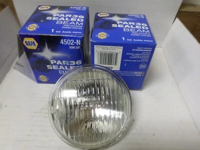 Matching Pair of NAPA New Old Stock 4502-N Par 36 Sealed Beam Lamps 50w 28V - Image 1 of 4