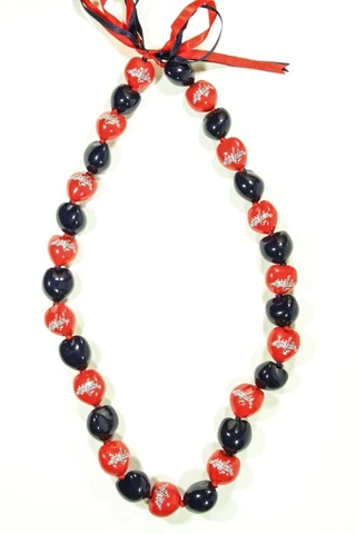 Washington Capitals Go Nuts Kukui Nut Lei Necklace (NHL Officially Licensed) Cover