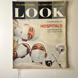 LOOK Magazine February 3, 1959 A Searing Report on Hospitals - Vintage - Picture 1 of 9