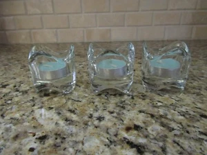 IKEA Set if 3 Tealight Clear Glass Holders - Picture 1 of 4