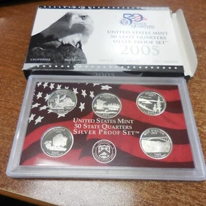 2005 S Proof State Quarter Set of 5, 90% Silver With Box---No COA - Picture 1 of 8