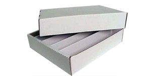 Bundle of 25 - 5000ct 5-Row Cardboard Trading Baseball Gaming Card Storage Boxes