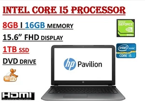 HP Pavilion 15.6" FHD Intel i5-6200U Hasta 16GB RAM 1TB SSD DVDRW 2GB Gráfico W10 - Imagen 1 de 5
