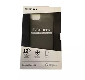 For Google Pixel 4 XL Tech21 Evo Check Series Gel Case - Smokey Black - Picture 1 of 4