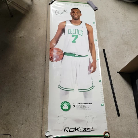 Boston Celtics Al Jefferson Life Size Poster 76" tall NBA EUC Cover