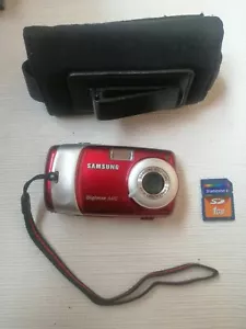 TESTED Samsung Digimax A402 402 4.0MP Zoom Digital photo vintage Camera RED 1GB - Picture 1 of 22