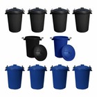 10 x 50L Plastic Bin  Garden Rubbish Waste  Dustbin Storage Animal  Feed Bulk Buy