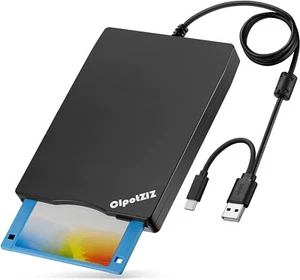 CIpotZIZ Floppy Disk Reader USB C External 3.5 inch 1.44 MB Floppy Disc Reader - Afbeelding 1 van 9