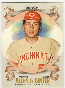 2021 Topps Allen & Ginter Baseball Johnny Bench No. 73 Cincinnati Reds - Bild 1 von 2