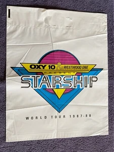 Jefferson Starship 1987-88 Westwood One Starship World Tour Plastik Einkaufstasche - Bild 1 von 2