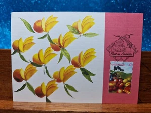 First Day Cover Postcard📮1987 ($1) Melbourne VIC FRUIT IN AUSTRALIA 📮 - Picture 1 of 2