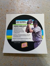 Jack McDowell Chicago White Sox 1994 Oscar Meyer Superstar Round-Up BACK