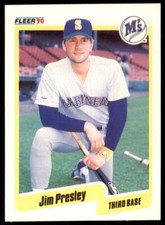 1990 Fleer Jim Presley Baseball Cards #522