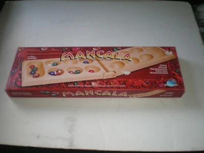 Mancala Juego de Coleccionar Piedras Preciosas por Pressman Tablero de Madera Excelente Foto 1 de 2