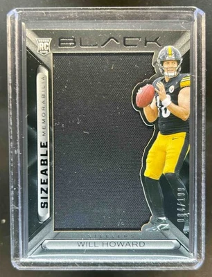2025 Panini Black Will Howard Sizeable Rookie Jersey RC #84/199 - Image 1 of 2