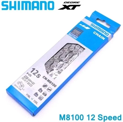 Shimano DEORE XT CN-M8100 12-Speed MTB E-Bike Chain 126 Links Quick Link READ  - Image 1 of 3
