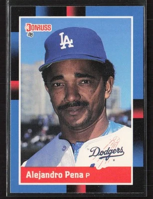 Alejandro Pena 1988 Donruss #598 Los Angeles Dodgers - Image 1 of 2