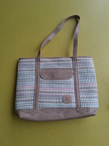 Vintage GITANO Striped Weave Tote Bag  - Picture 1 of 6
