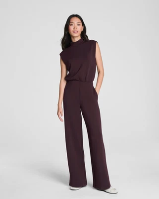 SPANX AirEssentials® Mockneck Jumpsuit - Truffle Brown - Best Seller - Image 1 of 4