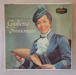 Vinyl LP Operatic Recital By Giulietta Simionato London Records FREE SHIPPING  - Imagen 1 de 6