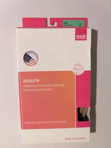 Medi Assure Medical Compresión Calcetines Pantorrilla Punta Abierta Beige 20-30 Grande 13803 - Imagen 1 de 5
