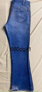 Vintage Levi's 646 Orange Tab Jeans 70s USA Made Talon 42 Zip 36x34 - Picture 1 of 12