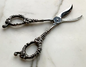 Sterling Silver Grape Scissors or Shears Antique - Picture 1 of 8