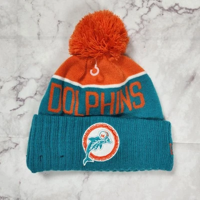 Gorro New Era Miami Dolphins Throwback On Field tejido deportivo pompón 2015 Foto 1 de 4