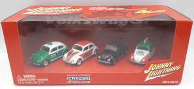 Johnny Lightning 2003 Volkswagen Beetle 4 Car Box Set CRAGAR EXCLUSIVE 1/64 NEW - Image 1 of 4