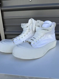 Alexander McQueen Sneaker Herren Gr. 44 D Authentic White HighTop Canvas US 11 - Bild 1 von 8