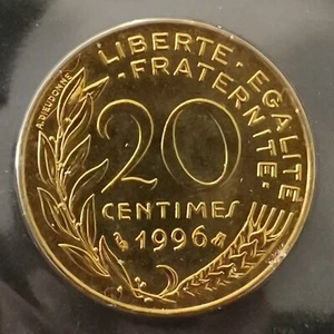 20 CENTIMES MARIANNE 1996 BU FRANCE / UNC SCELLEE ET ISSUE DU COFFRET - Picture 1 of 2