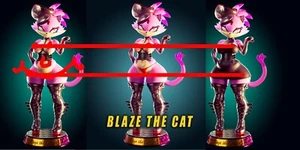 Kit Modelo Prueba Artista Comisión Artista Blaze The Fire Gato Peludo Niña Princesa Figura - Imagen 1 de 3