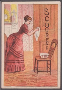 US Victorian Trade Card "Scourene Soap" wonderful condition - Picture 1 of 2