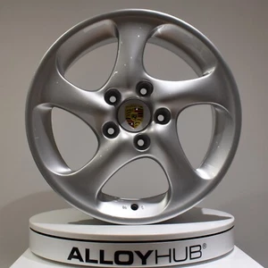GENUINE PORSCHE 996 991 TURBO LOOK 2 SOLID SPOKE 18" SINGLE FRONT ALLOY WHEEL X1 - Bild 1 von 3