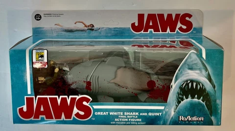 Funko  Reaction Jaws & Quint Bloody Great White Shark 2015 San Diego Comic Con Cover