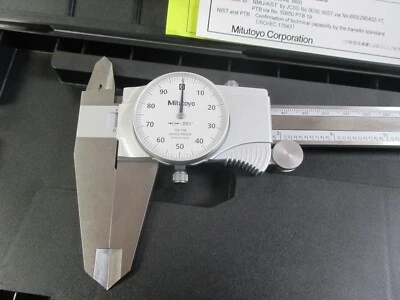 NEW Mitutoyo .100" Per Revolution 12" Dial Caliper #505-746 - Image 1 of 4