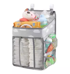 Hanging Baby Diaper Caddy Organizer, Crib Storage Bag for Changing Table & Wall. - Picture 1 of 16