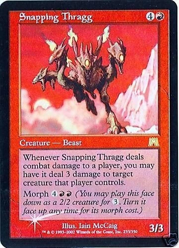 MTG - Onslaught - Snapping Thragg - Foil - NM - Image 1 of 1