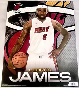 Póster original vintage de baloncesto de la NBA Lebron James 16x20 ULTRA RARO STOCK PESADO - Imagen 1 de 12