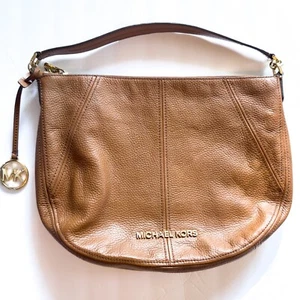 Michael Kors Leather Purse Handbag Brown Bedford Convertible Shoulder Crossbody - Picture 1 of 19