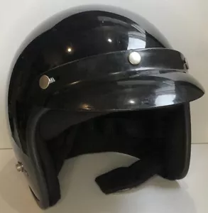 VTG M2R Open Face 225 Motorcycle Helmet With Visor Black Size Small DOT Approved - Picture 1 of 7