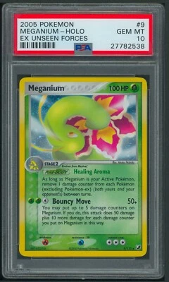 Pokemon EX Unseen forces Meganium Holo 9/115 PSA 10 - Image 1 of 2