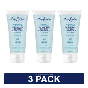 🔥✅ 3pk SheaMoisture Coconut & Cactus Water Quench & Refresh Body Scrub 6oz - Picture 1 of 1