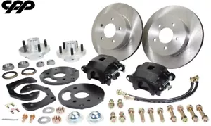1949-53 Ford Custom Victoria Shoebox Stock Spindle Disc Brake Kit Billet Hubs - Picture 1 of 6
