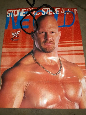 WWF STONE COLD STEVE AUSTIN Gift Bag Vintage 2000 American Greetings WWE NEW Cover