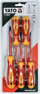 VDE 1000V Insulated Screwdriver Set Slotted Phillips Drivers YATO YT-2827 - Picture 1 of 2