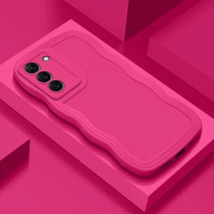 Case For Samsung A15 S23 Ultra A55 A54 Cute Curly Wavy Bumper Screen Protector - Picture 1 of 19