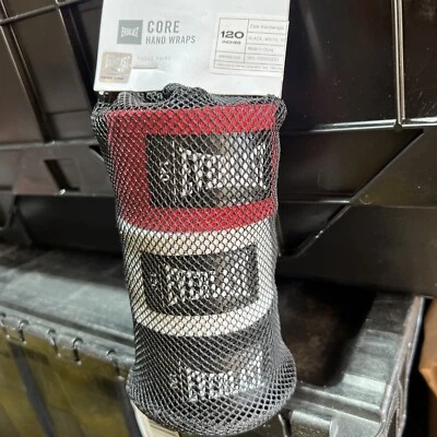 Everlast Core 120" Boxing and MMA Handwraps 3-Pack - Black/White/Red - Image 1 of 3