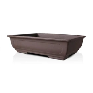 Japanische Bonsaischale Yokkaichi Banko Ware Keramik ca. 31,5cm x 23cm - Bild 1 von 7